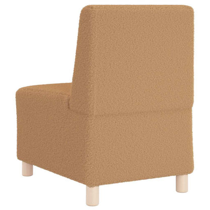 Modulsofa Enhed Uden Arme 3 Pcs Beige 55 X 74 X 82 Cm Lysegrå Og Mørkegrå