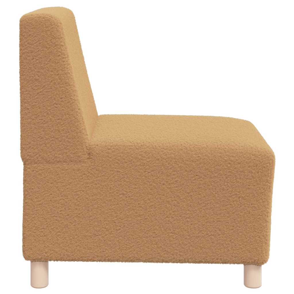 Modulsofa Enhed Uden Arme 3 Pcs Beige 55 X 74 X 82 Cm Lysegrå Og Mørkegrå