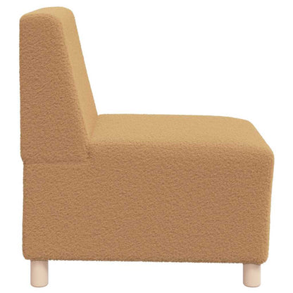 Modulsofa Enhed Uden Arme 3 Pcs Beige 55 X 74 X 82 Cm Lysegrå Og Mørkegrå