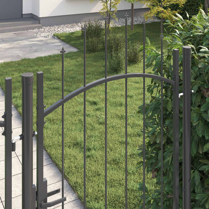 Haveport Med Lås Grå 200 X 100 Cm Stål