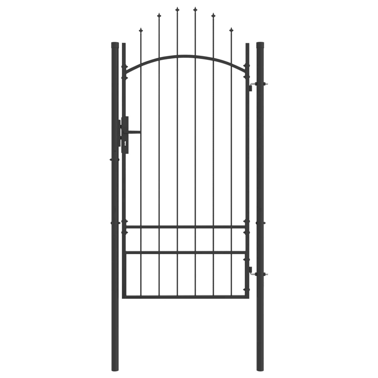 Haveport Med Lås Grå 200 X 100 Cm Stål