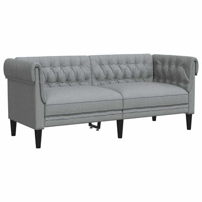 Sofa Sæt Lysegrå Stof