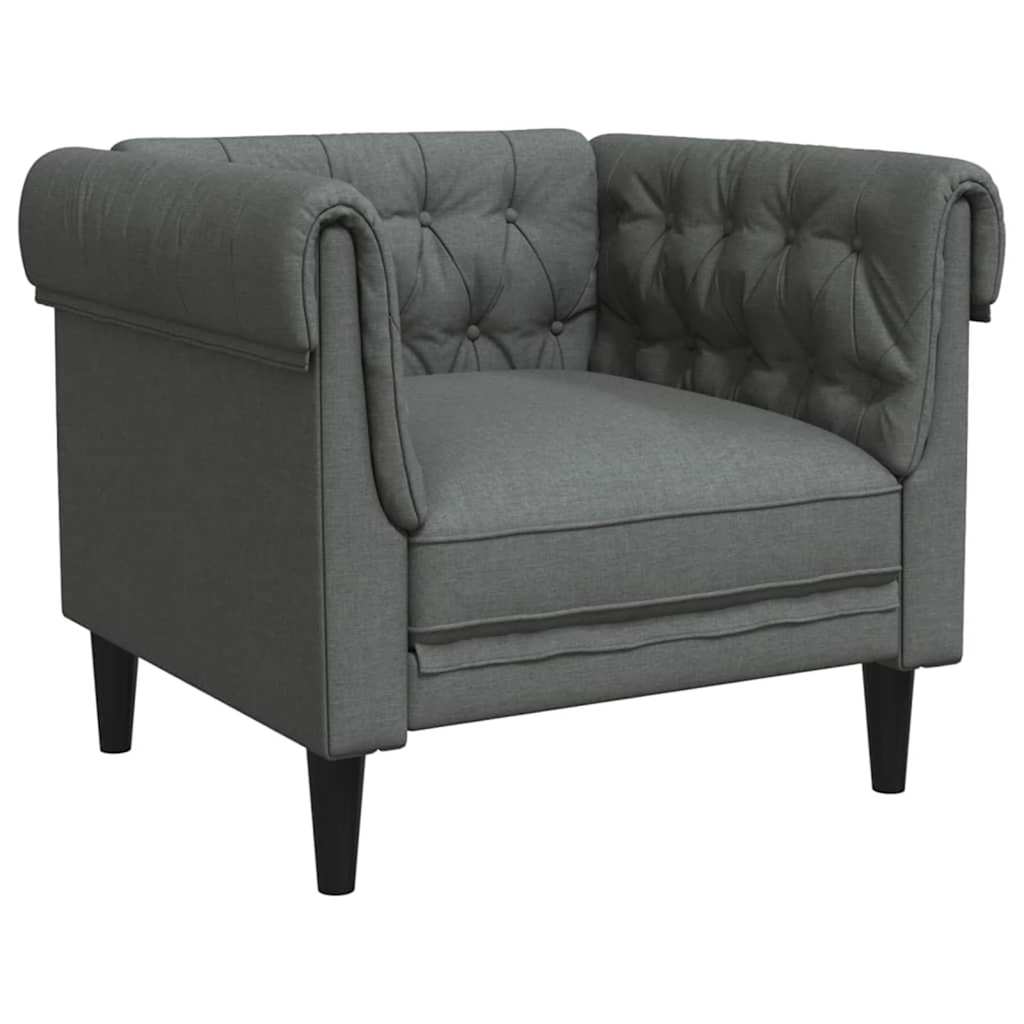 Sofa Sæt Mørkegrå Stof