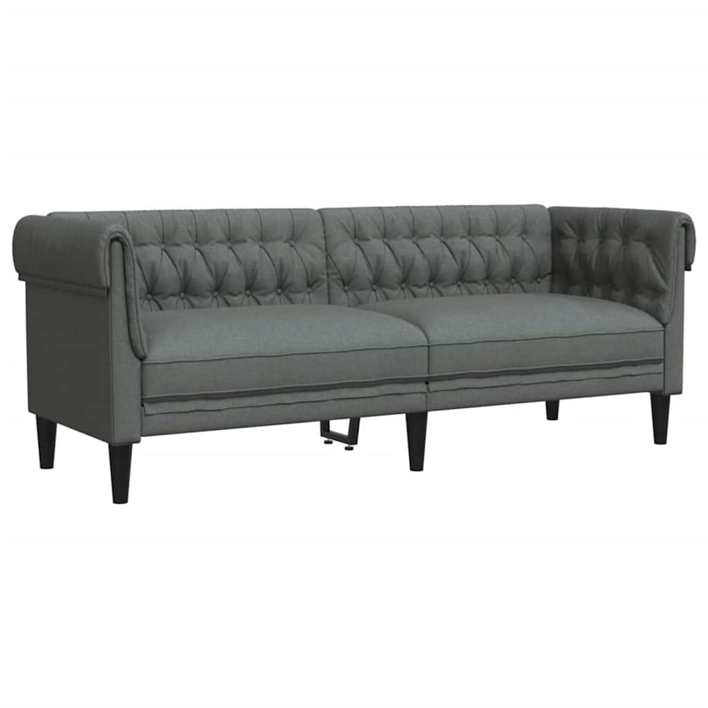 Sofa Sæt Mørkegrå Stof