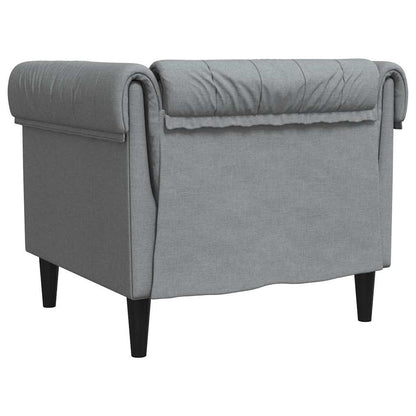 Chesterfield Sofa Stol Andet Lysegrå 78.5 X 74.5 X 74.5 Cm Stof