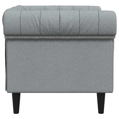 Chesterfield Sofa Stol Andet Lysegrå 78.5 X 74.5 X 74.5 Cm Stof