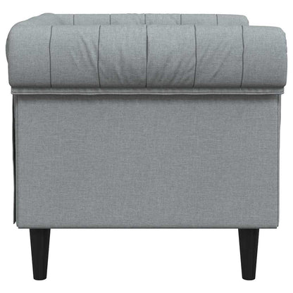 Chesterfield Sofa Stol Andet Lysegrå 78.5 X 74.5 X 74.5 Cm Stof