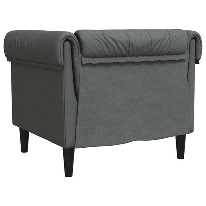 Chesterfield Sofa Stol Mørkegrå 78.5 X 74.5 X 74.5 Cm Stof