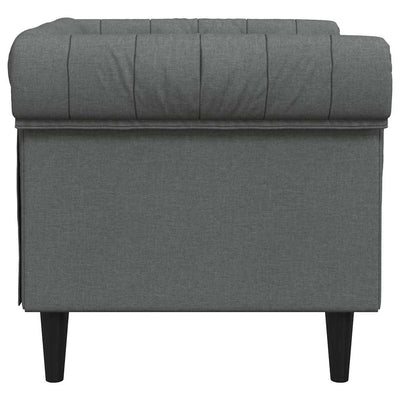 Chesterfield Sofa Stol Mørkegrå 78.5 X 74.5 X 74.5 Cm Stof