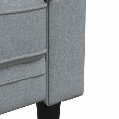 Chesterfieldsofa Med Pude Lysegrå 182.5 X 74.5 X 74.5 Cm Stof