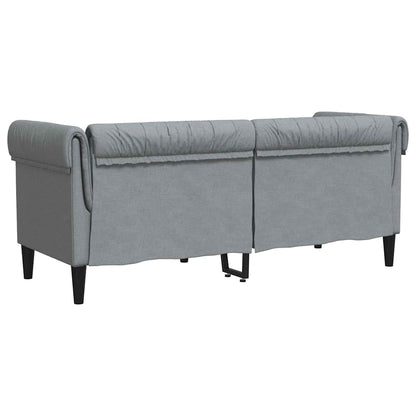 Chesterfieldsofa Med Pude Lysegrå 182.5 X 74.5 X 74.5 Cm Stof