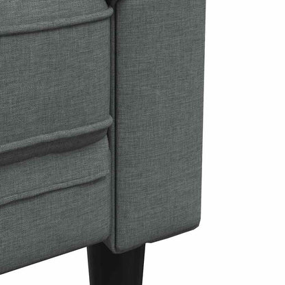 Chesterfieldsofa Med Pude Mørkegrå 182.5 X 74.5 X 74.5 Cm Stof
