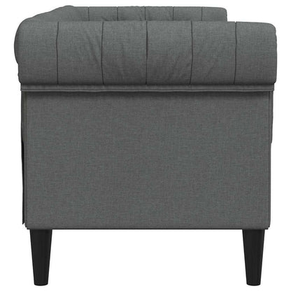 Chesterfieldsofa Med Pude Mørkegrå 182.5 X 74.5 X 74.5 Cm Stof