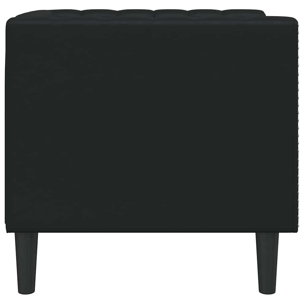 Chesterfield Sofa Stol Sort 71 X 74.5 X 70.5 Cm Kunstlæder