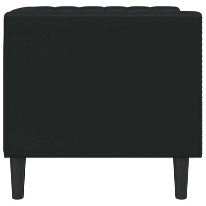 Chesterfield Sofa Stol Sort 71 X 74.5 X 70.5 Cm Kunstlæder