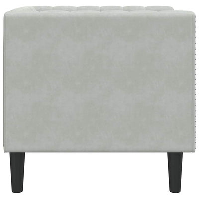 Chesterfield Sofa Stol Andet Lysegrå 71 X 74.5 X 70.5 Cm Fløjl