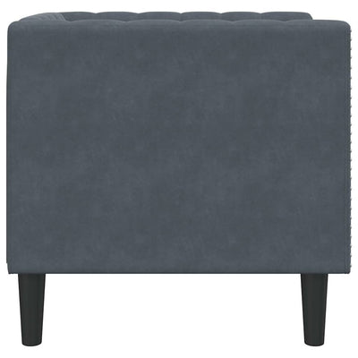 Chesterfield Sofa Stol Andet Mørkegrå 71 X 74.5 X 70.5 Cm Fløjl