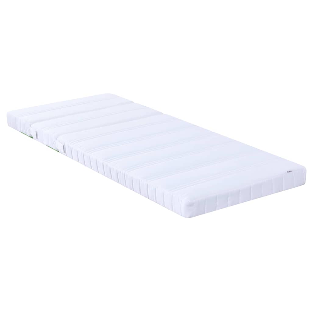 Skummadras Hvid 80 X 200 Cm Stof