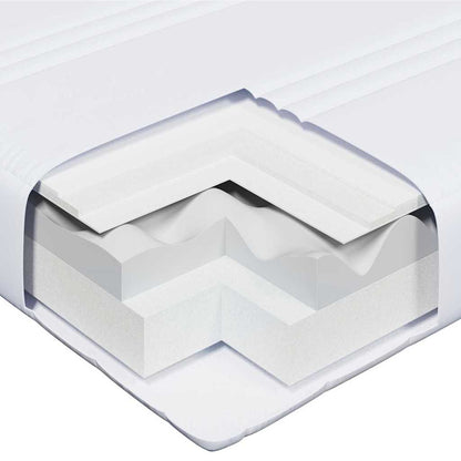 Skummadras Hvid 80 X 200 Cm Stof