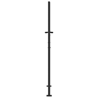 Haveport Med Lås Sort 110 X 205 Cm Pulverlakeret Stål