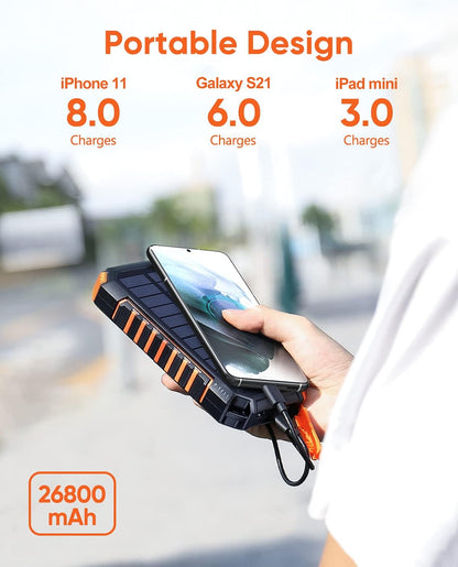 Solar Powerbank 26800Mah 