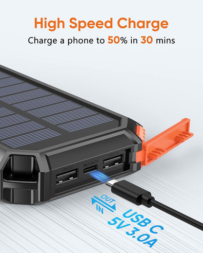 Solar Powerbank 26800Mah 