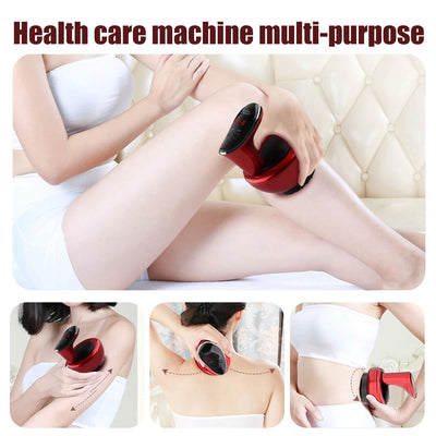 Guasha Scraping Massager for Body Device Negative Pressure Meridian Dredge Slim Cupping Massage - Stort & Småt