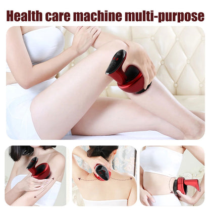 Guasha Scraping Massager for Body Device Negative Pressure Meridian Dredge Slim Cupping Massage - Stort & Småt