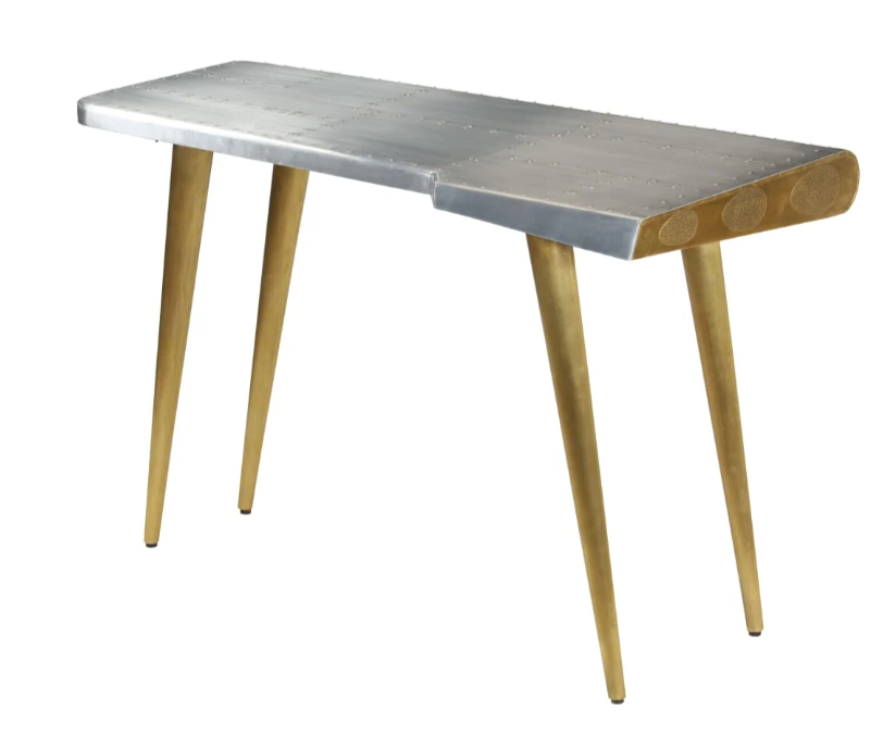 Aviator-skrivebord vintage flyverstil 120 x 60 x 76 cm