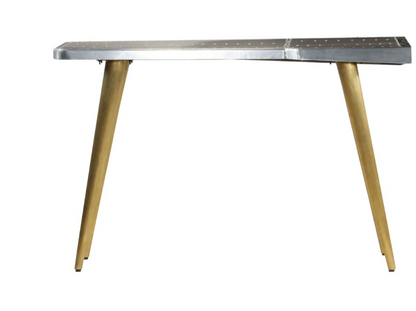 Aviator-skrivebord vintage flyverstil 120 x 60 x 76 cm