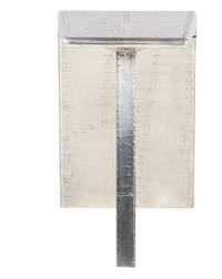 Aviator-skrivebord 112 x 50 x 76 cm metal sølvfarvet