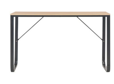 Computerbord 120x60x73 cm sort og egetræsfarve
