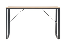 Computerbord 120x60x73 cm sort og egetræsfarve