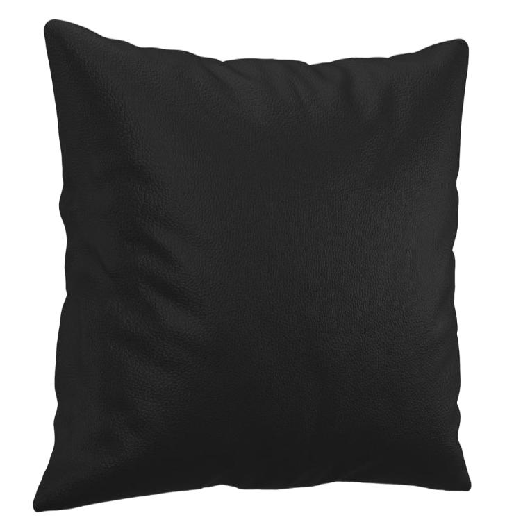 2-personers sofa med pyntepuder 140 cm kunstlæder sort