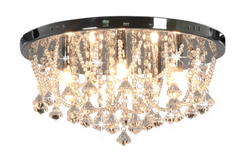 Ekstravagant Loftlampe med Krystalperler