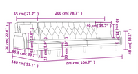 2 Pers. Sofa m. Kop holdere