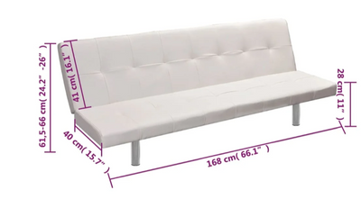Sove sofa tekstil læder
