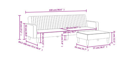 Sofa/Daybed 2-dele