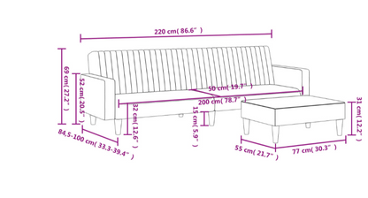 Sofa/Daybed 2-dele