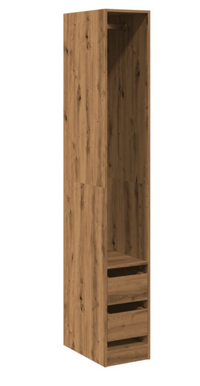 Artisian Oak gardarobe 30x50x200 m. skuffer