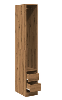 Artisian Oak gardarobe 30x50x200 m. skuffer