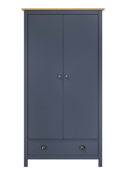 Klædeskab med 2 låger Hill 89x50x170 cm massivt fyrretræ