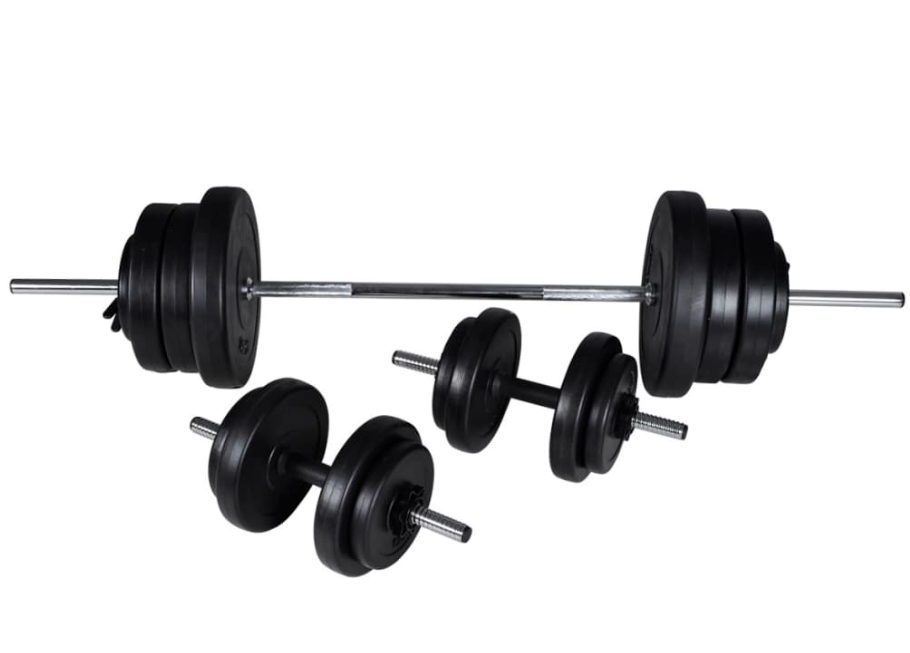 Vægtstang sæt 60,5 kg - Stort & Småt