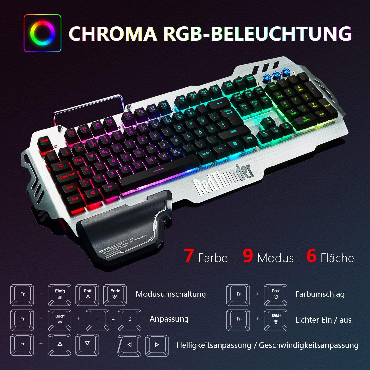 Redthunder K900  Gaming Tastatur 