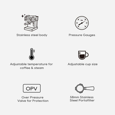 HiBREW H10A Semi-Automatisk Espressomaskine