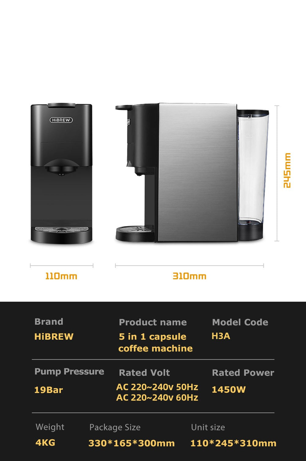 HiBREW H3A 5-i-1 Kaffemaskine