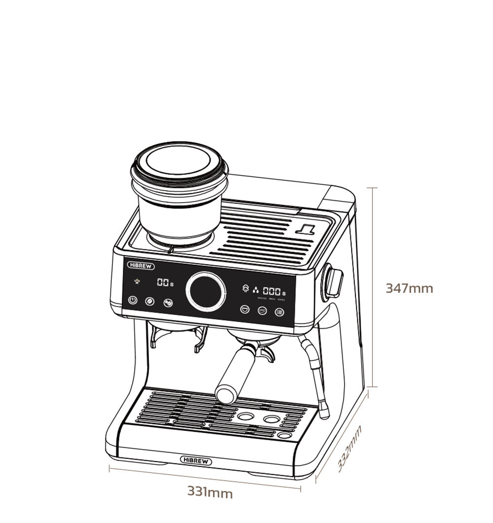 HiBREW H7A – Professionel Espresso Maskine 20bar