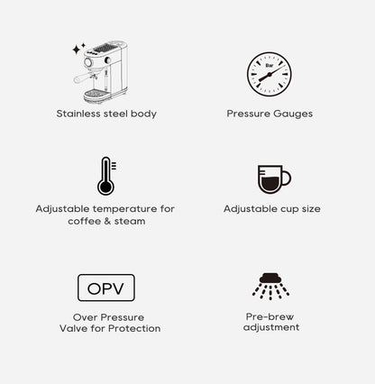 HiBREW H10B Semi-Automatisk Espressomaskine