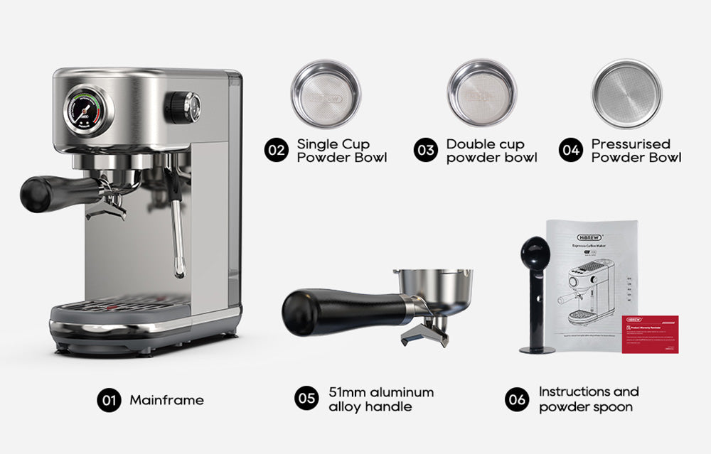 HiBREW H10B Semi-Automatisk Espressomaskine