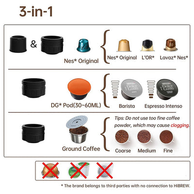 3-i-1 Espresso Kaffemaskine